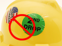 Hard hat stickers should not wrinkle