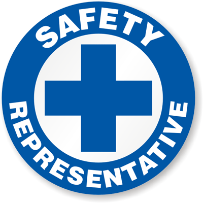 Hard Hat Decals - Safety Representative Signs, SKU: HH-0100