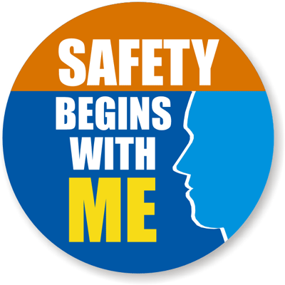 Hard Hat Decals - Safety Begins With Me, SKU - HH-0116