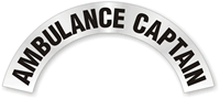 Ambulance Captain Rocker Hard Hat Decals