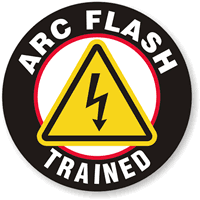 Arc Flash Trained Hard Hat Decals