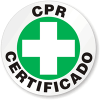 CPR Certificado Hard Hat Labels