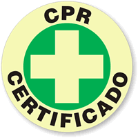 CPR Certificado Hard Hat Labels