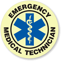 Emergency Medical Technician Hard Hat Stickers