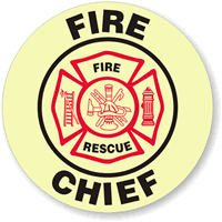 Fire Chief Hard Hat Stickers
