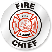 Fire Chief Hard Hat Stickers