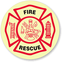 Fire Rescue Hard Hat Stickers