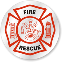 Fire Rescue Hard Hat Stickers