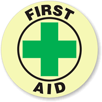 First Aid Hard Hat Stickers