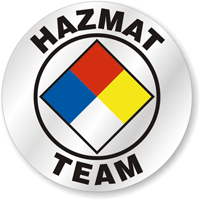 Hazmat Team Hard Hat Stickers