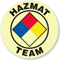 Hazmat Team Hard Hat Stickers