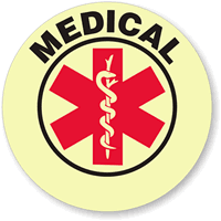 Medical Hard Hat Stickers