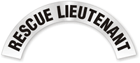 Rescue Lieutenant Rocker Hard Hat Decals
