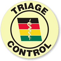Triage Hard Hat Stickers