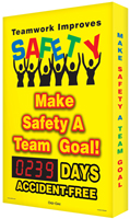 Teamwork Improves Safety Sign