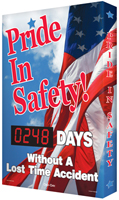 Pride In Safety Days Without Accident Sign