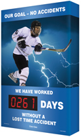 Our Goal - No Accidents (Hockey Theme) Sign