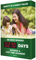 Safety Is A Family Value (Mother and Daughter) Sign