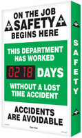 On the Job Safety Begins Here Sign