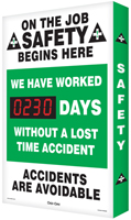 On the Job Safety Begins Here Sign