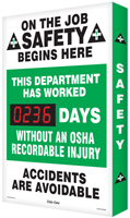 On the Job Safety Begins Here Sign
