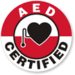 AED CERTIFIED Hard HAT DECAL