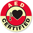 AED CERTIFIED Hard HAT DECAL