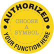 Authorized  Custom Text  Select Clipart