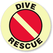 Dive Rescue Hard Hat Stickers