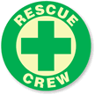 Rescue Crew Hard Hat Labels