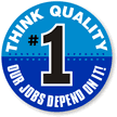 THINK QUALITY Hard HAT DECAL