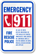 Emergency Fire Rescue Police CPR Sign