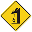 Caution Falling Ice Symbol Sign