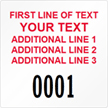 Square Custom Template - Numbering