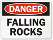 Danger Falling Rock Sign