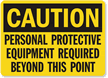 Caution Personal Protective Equipment Required Sign