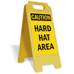 Caution Hard Hat Area Standing Floor Sign