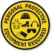 Personal Protective Equipment Required Floor Sign