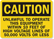 Caution Unlawful To Operate Sign