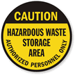Caution Hazardous Waste Storage Area