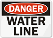 Danger Water Line Sign