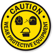 Wear Protective Equipment Floor Sign