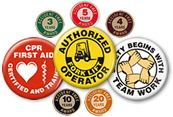 Safety Buttons & Lapel Pins