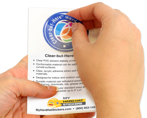 Free Sample Card Hard Hat Stickers 1