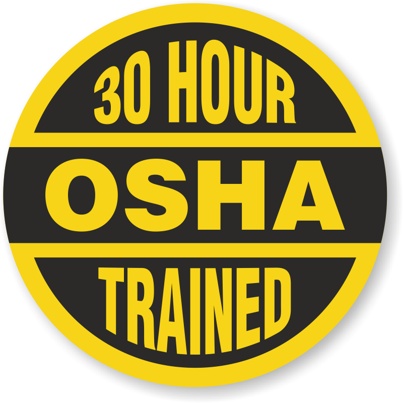 HH107 10 Hour OSHA Trained Hard Hat Emblem National Marker Corp 