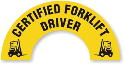 CERTIFIED BAD A$$ FORKLIFT DRIVER HELMET STICKER HARD HAT STICKER BLACK AND GREY 