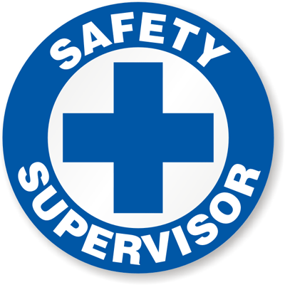 Safety Supervisor Hard Hat Decal Sticker Work Safely Manager Officer Label 