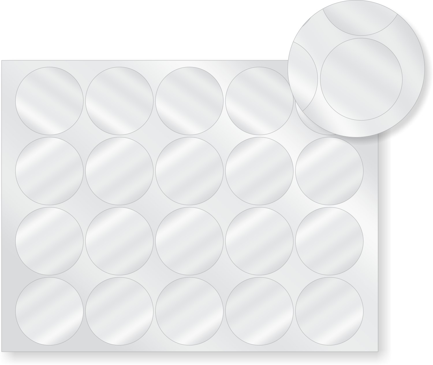 LiteMark Reflective White 2 Inch Star Sticker Decals for Hard Hats