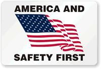 America Safety First Hard Hat Labels