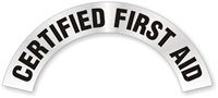 Certified First Aid Rocker Hard Hat Decals